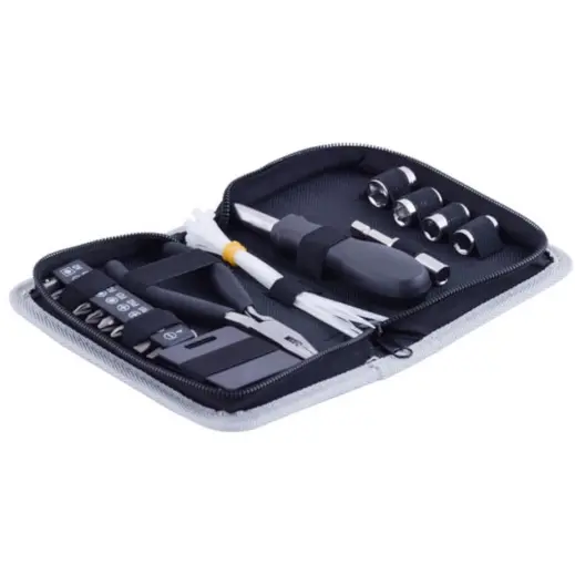 18-Piece Mini Tool Kit Case Open